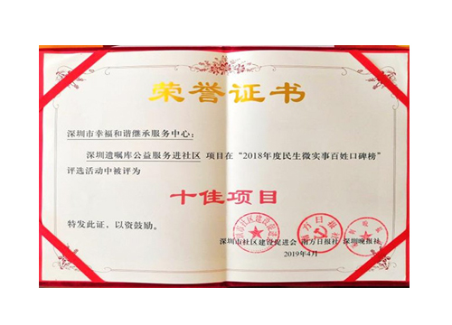 2019年“十佳项目”
